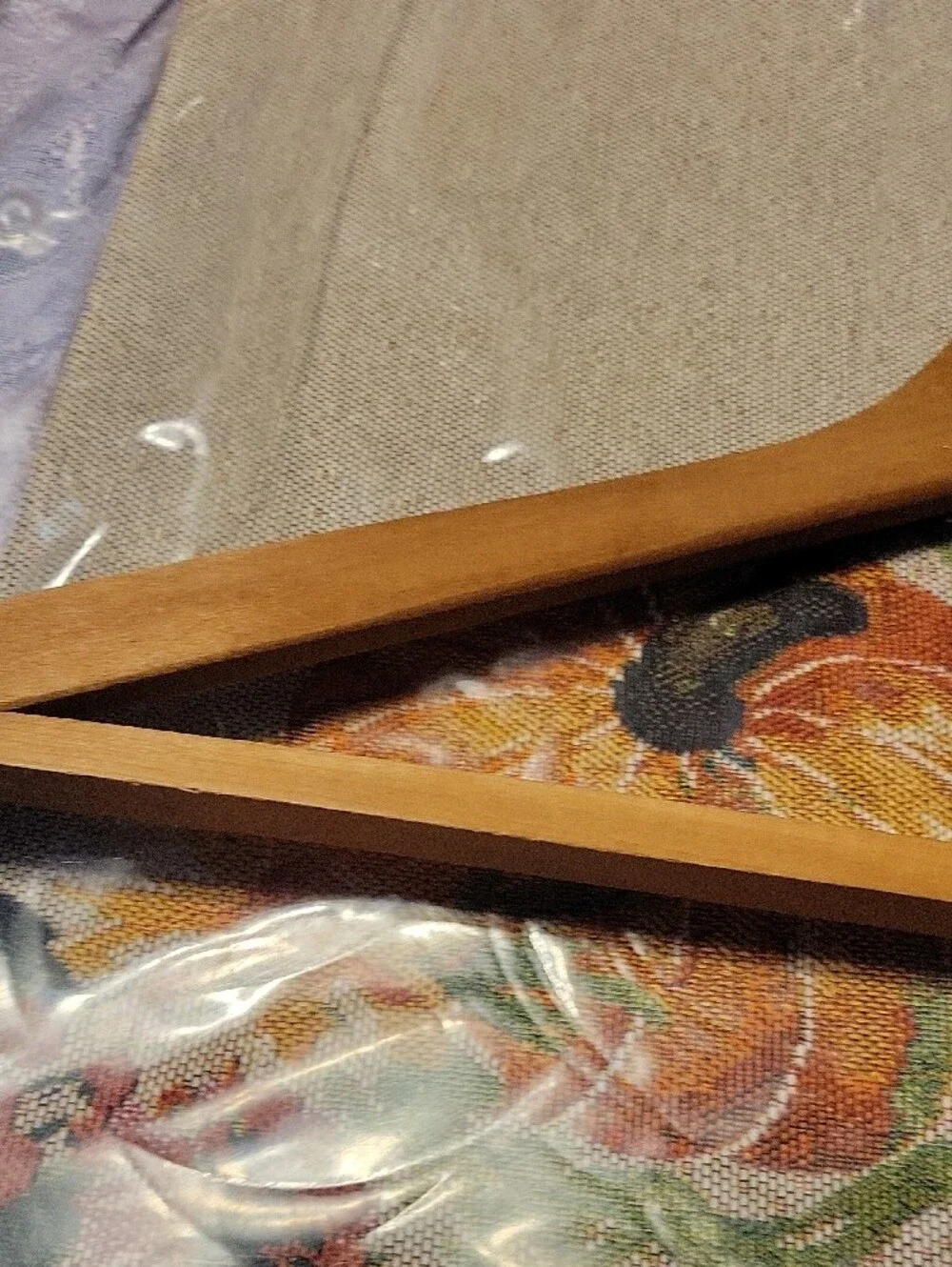 Vintage  Wooden Hanger - Tan